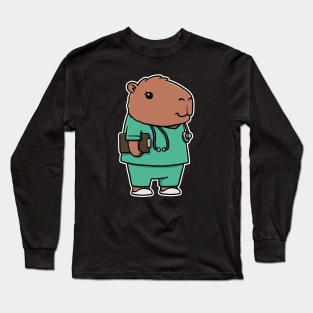 Nurse Capybara Long Sleeve T-Shirt